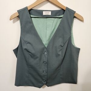 AAM The Label Teal Wool Vest